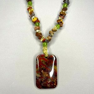 Vintage Polished Stone Necklace